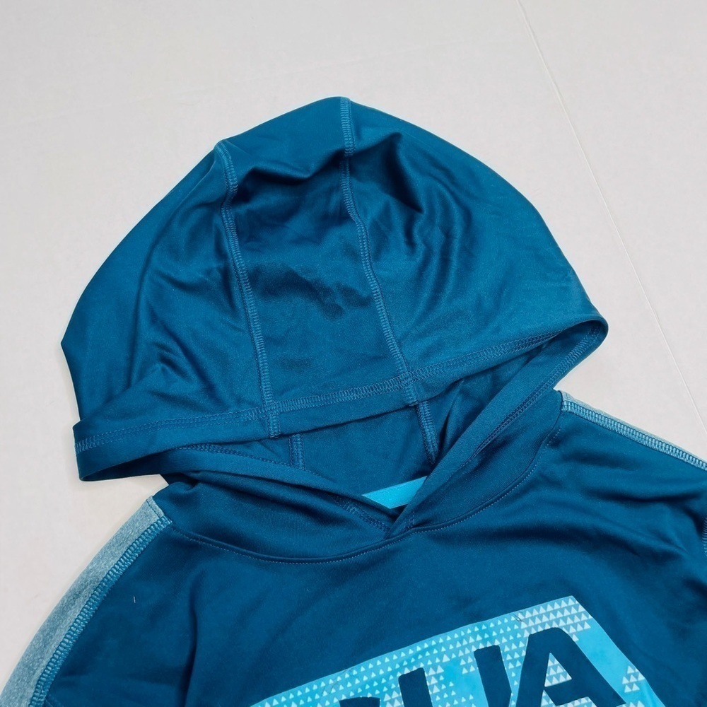 UNDER Armour HeatGear Loose Fit Youth Blue Graphic Logo Athletic Pullover Hoodie - Picture 5 of 11
